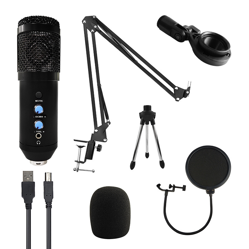 Original Professional Wired Gaming Microphone Cardioid Condenser USB RGB Live Streaming Equipment with Noise Cancelling Function