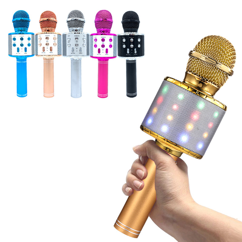 Super sound stable quality wireless outdoor wireless microphone Handheld portable speaker karaoke microphone for sing song