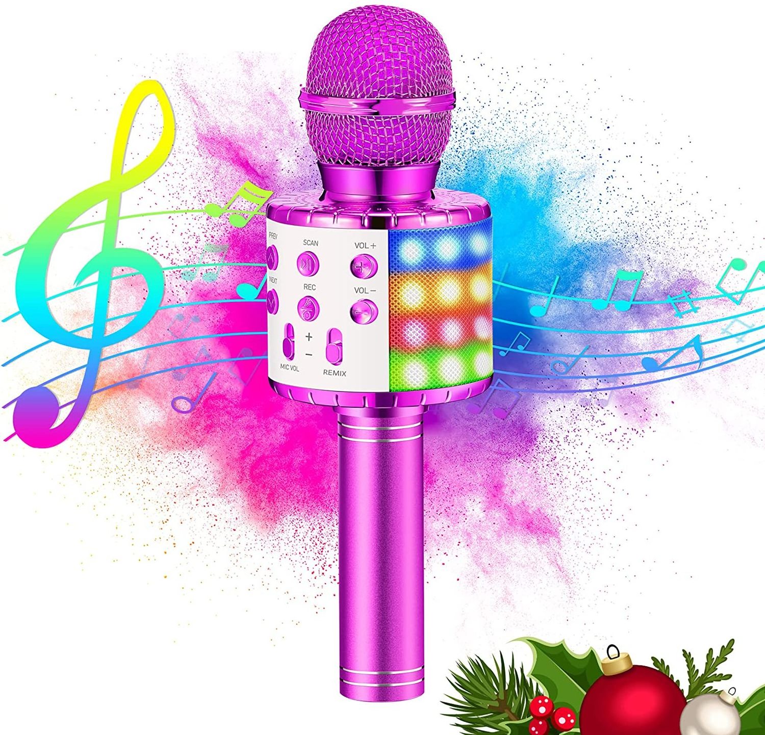 Super sound stable quality wireless outdoor wireless microphone Handheld portable speaker karaoke microphone for sing song