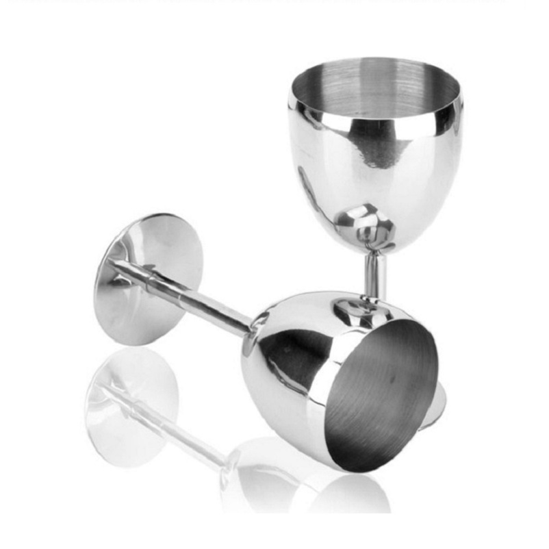 Stainless Steel Drinking Cups Wine Glass Steel Goblet