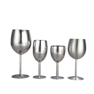 Stainless Steel Drinking Cups Wine Glass Steel Goblet