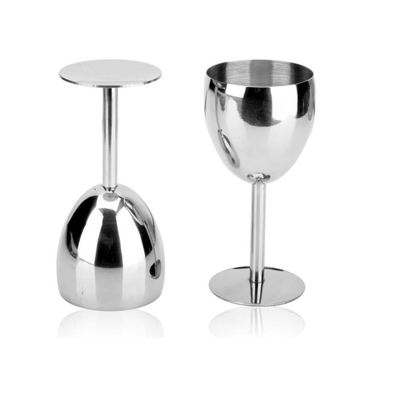 Stainless Steel Drinking Cups Wine Glass Steel Goblet