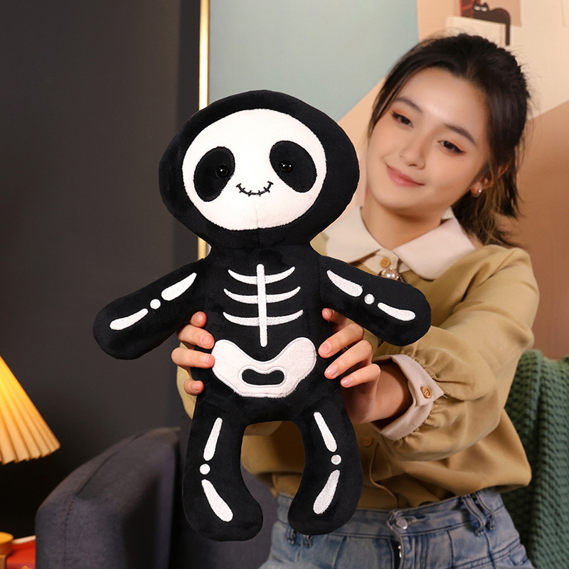 Wholesale new arrivals cute plush stuffed soft  Skeleton Bob plush toys for kids Halloween gifts