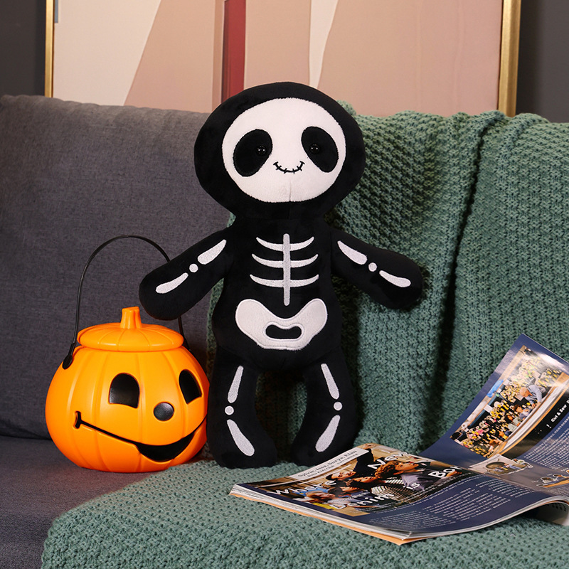 Wholesale new arrivals cute plush stuffed soft  Skeleton Bob plush toys for kids Halloween gifts