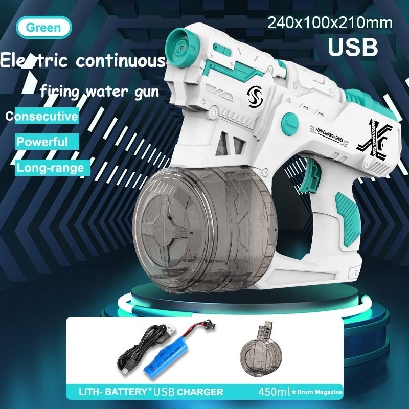 Electric continuous firing water gun summer kids toys