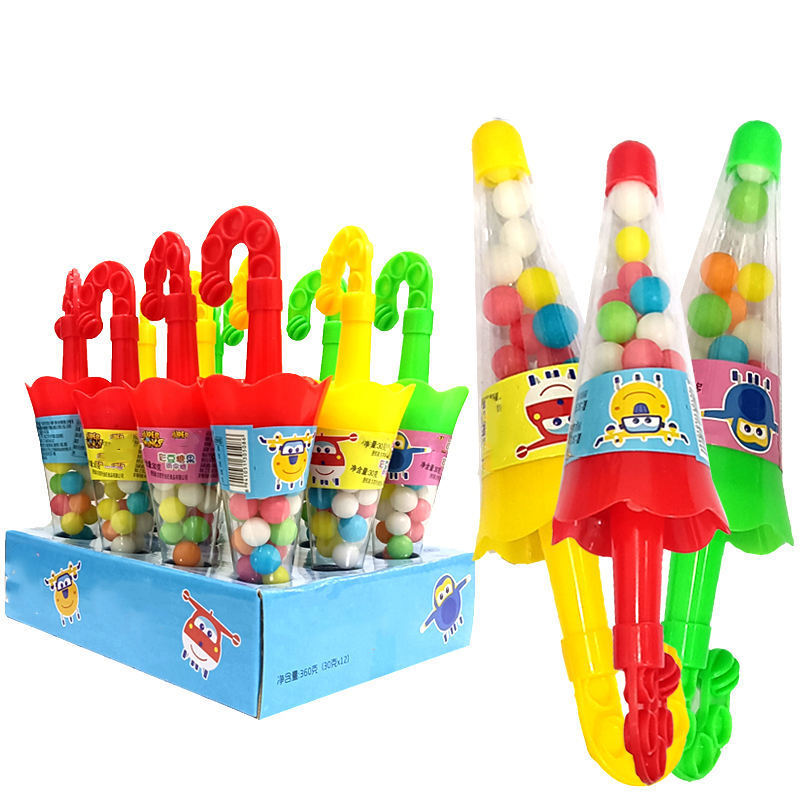 Chinese Candy Manufacturers OEM Popular Umbrella Shape  Candy Toy Plastics Umbrella Toy Candy Factory