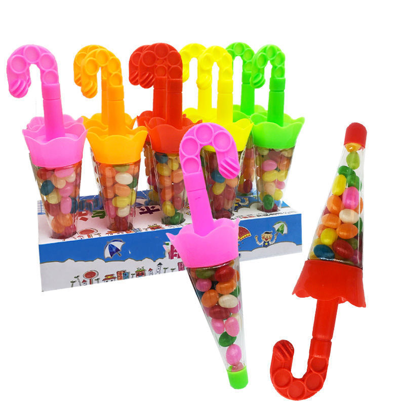 Chinese Candy Manufacturers OEM Popular Umbrella Shape  Candy Toy Plastics Umbrella Toy Candy Factory