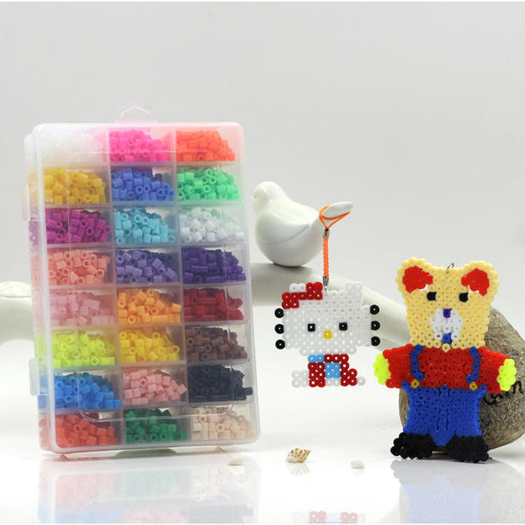 China OEM 24 color iron beads DIY craft toy colorful hama beads artkal  5mm perler beads Diy kit for kids and adults