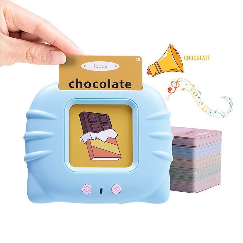 Early Education English Arabic Spanish Russian Language Learning Flash cards Machine with 112pcs cards 224 words  for  Kids