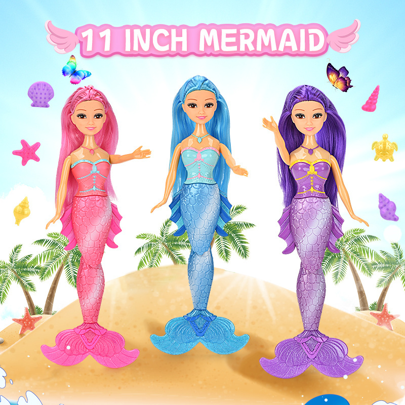 11 Inch Kids Toys Fashion Doll Mermaid Doll Toy Baby Doll For Girl Play House Toys