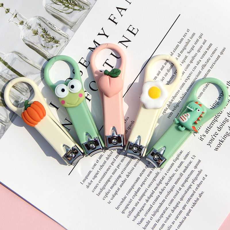 Mini Stainless Steel Cute Cartoon Nail Clipper Anti-splash children's Kids Baby Nail toe Clipper