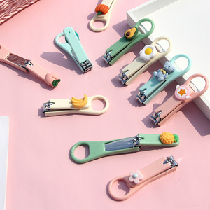 Mini Stainless Steel Cute Cartoon Nail Clipper Anti-splash children's Kids Baby Nail toe Clipper