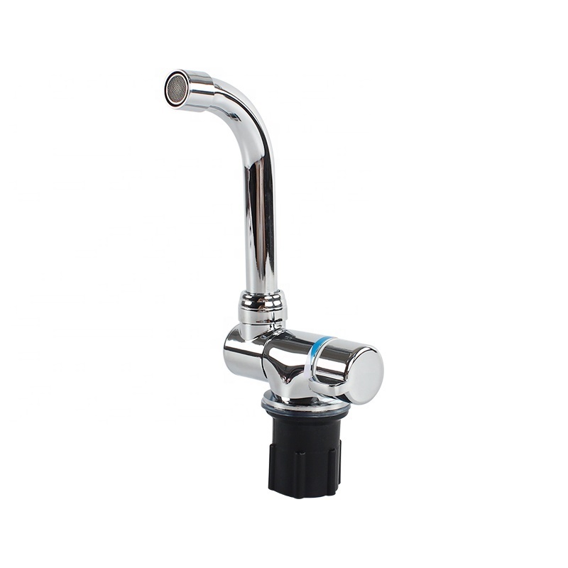 TYTXRV Modern Single-Handle RV Interior Faucet Cold Hot Water Rotatable Folding Valve Single Hole Polished Kitchen Use