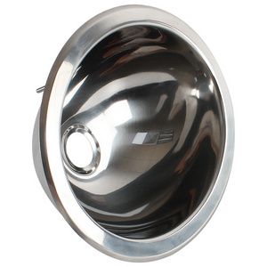 TYTXRV Polished Stainless Steel Elliptical Hand Wash Basin Sink Oval Kitchen Sink for Caravans and RVs