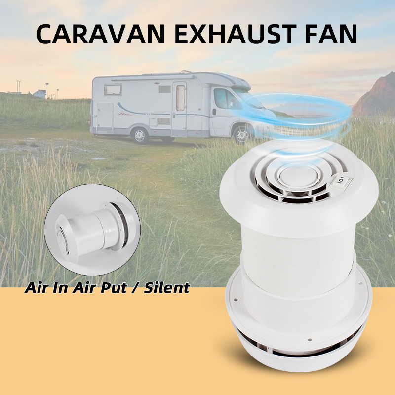 TYTXRV Camper accessories DC 12V White Mushroom Head Roof Ceiling Vent Grille A/C Air Register Vent Exhaust fan