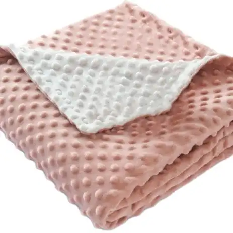 Polyester customize sublimation white mink Dot blanket cozy flannel polar fleece throw blanket for baby