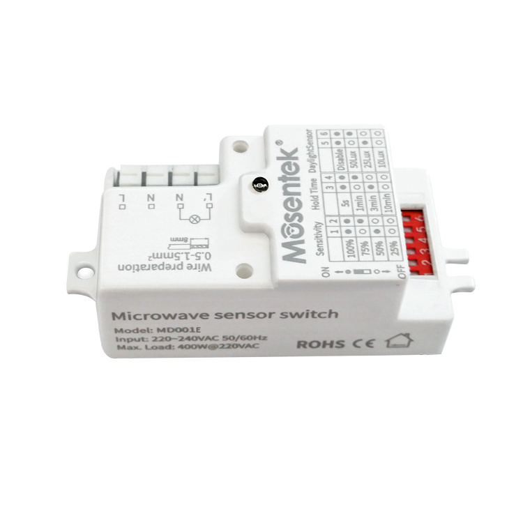 5.8GHz Occupancy Sensor switch Microwave Motion Sensor switch build in with lux sensor