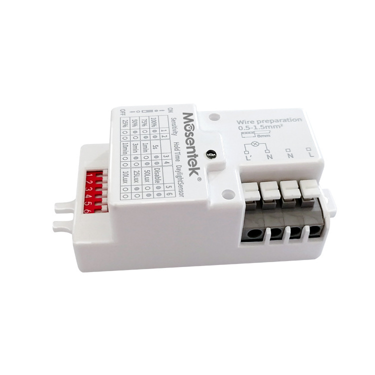 5.8GHz Occupancy Sensor switch Microwave Motion Sensor switch build in with lux sensor