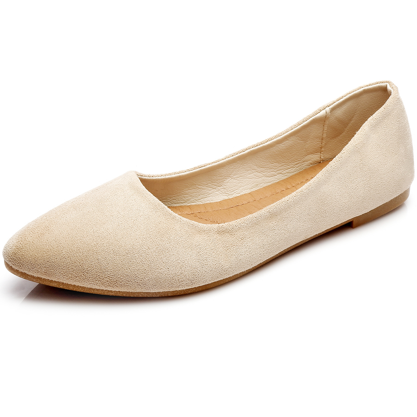 wholesale pointed toe flat shoes high quality classic suede slip on women elegant flat shoes for ladies casual