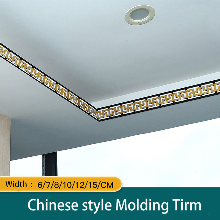 ABS Carved Ceiling Molding Trim Hollow Out Border Ceiling Skirting Stickers