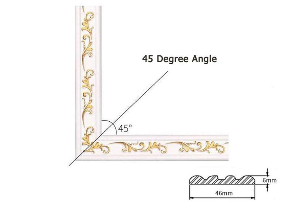 16.4FT Flexible Molding Trim Self Adhesive,3D Waterproof Crown Molding Mirror Frame Trim Wall Trim for Home Dec