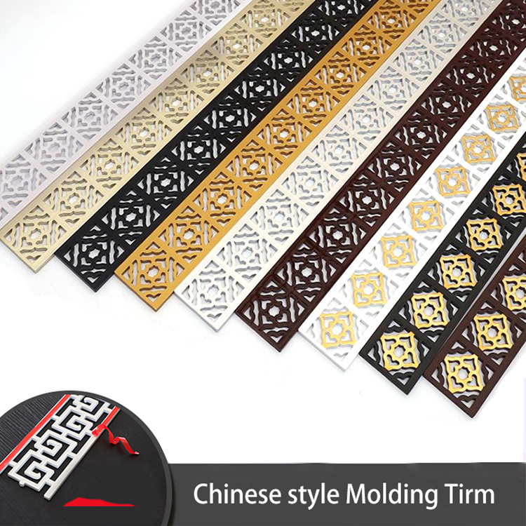 Hollow carved border ceiling skirting sticker self adhesive door trim