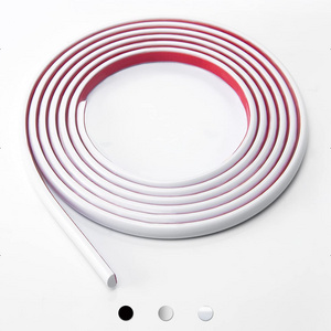 10 Feet Peel and Stick Wall Molding Trim, Flexible Trim Moulding Self Adhesive Semicircle Sealing Strip for Backsplash Tile Edge