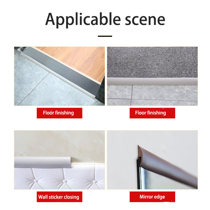 flexible molding trim self adhesive carpet floor edging  transition strips floor carpet mirror trim