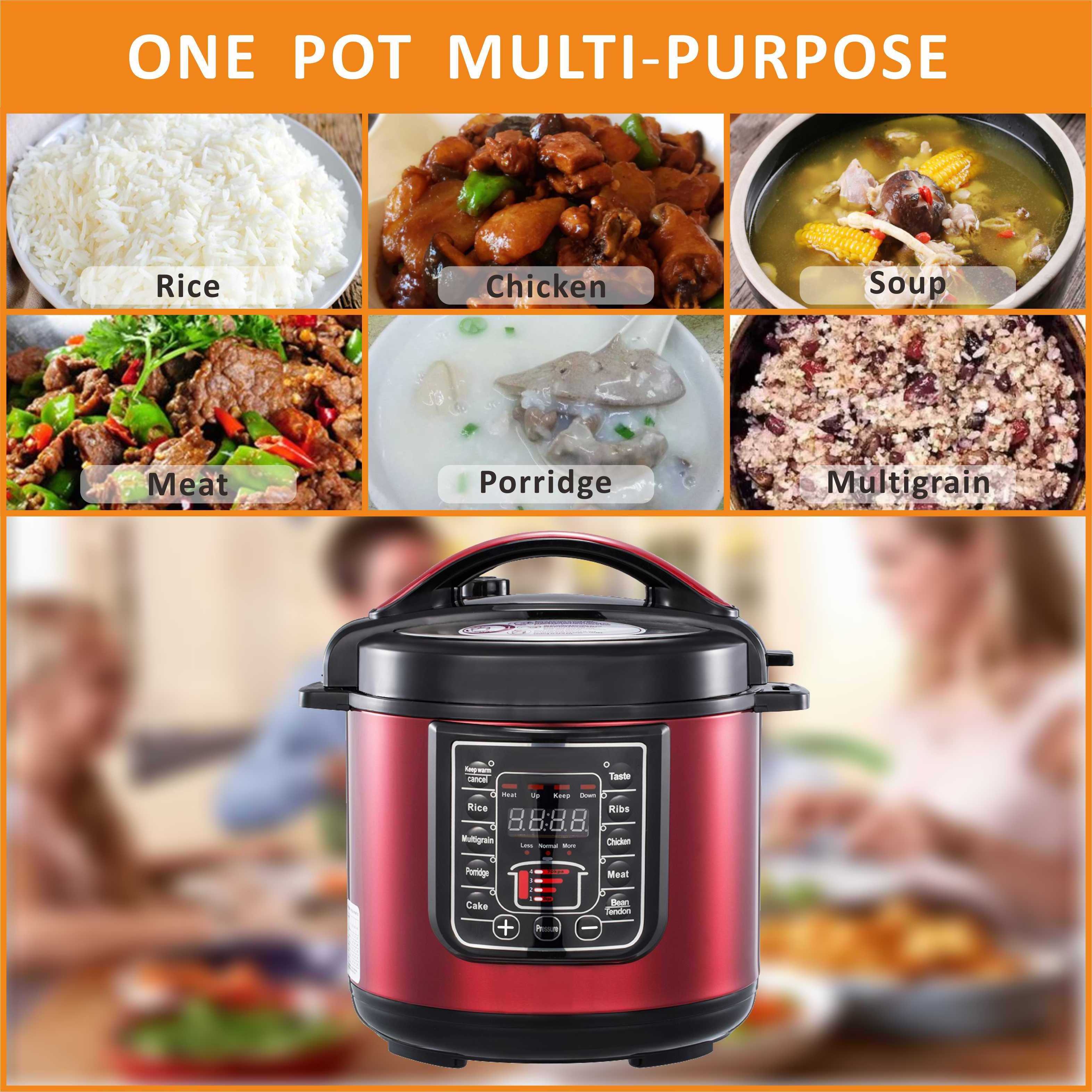 Ewant 5L Household Electric Pressure Cooker Camping Pressure Cooker Smart Pressure Cooker