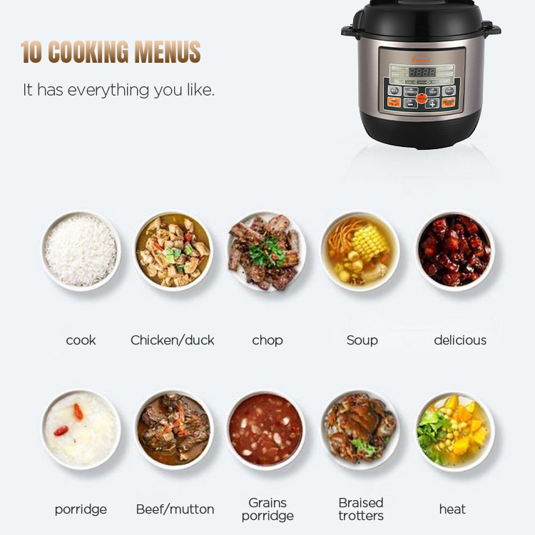 Ewant 5L 1000W 70KPA 2023 New Product Multi Function Slow Cooker Electric Pressure Cooker