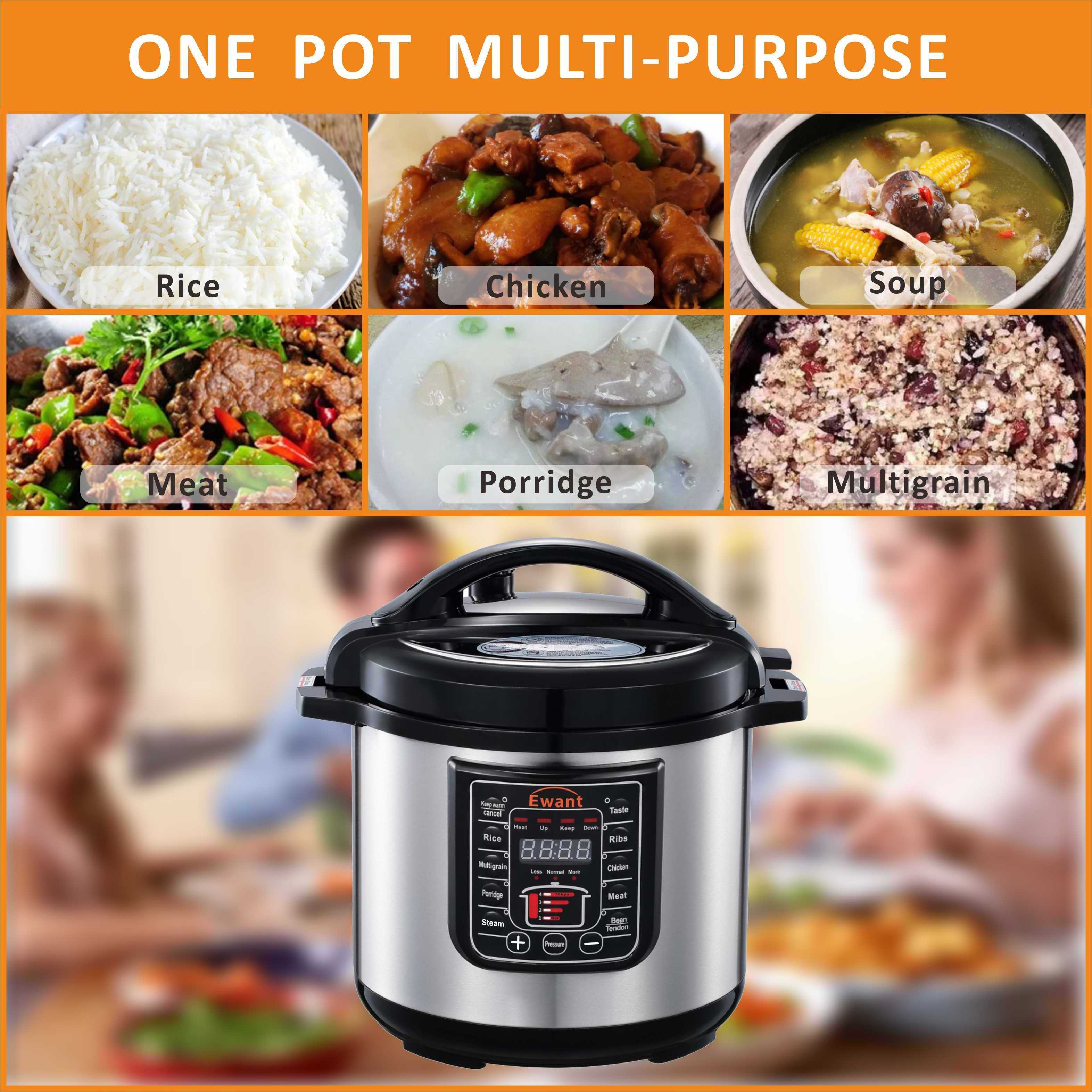 8L Non Stick Smart Digital Rice Stove Portable Microwave Electrical Stainless Steel Multifunction Electric Rice Pressure Cooker