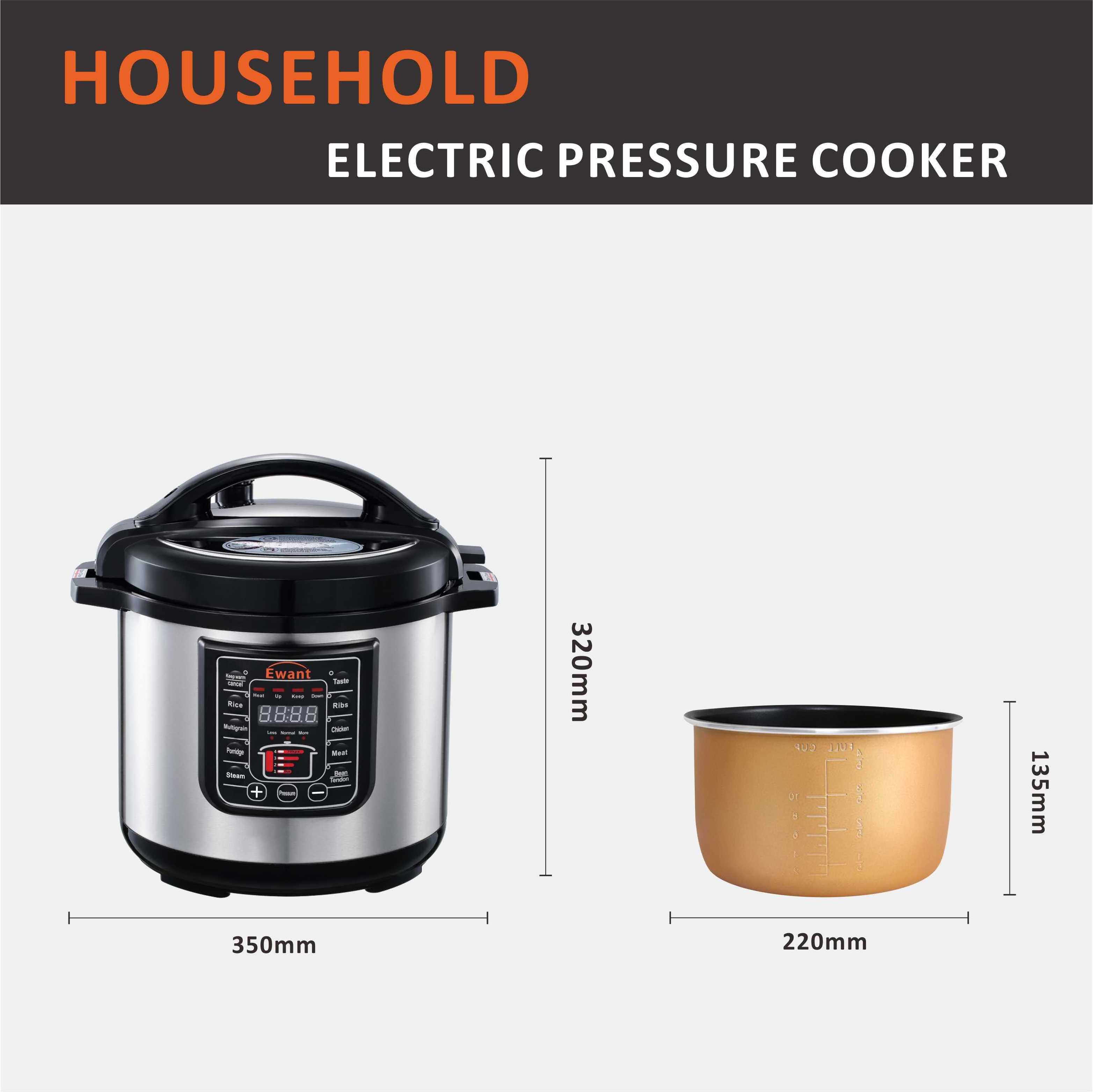 Ewant 5L Electric Large Pressure Cooker Commercial Electric Pressure Cooker MultiCooker