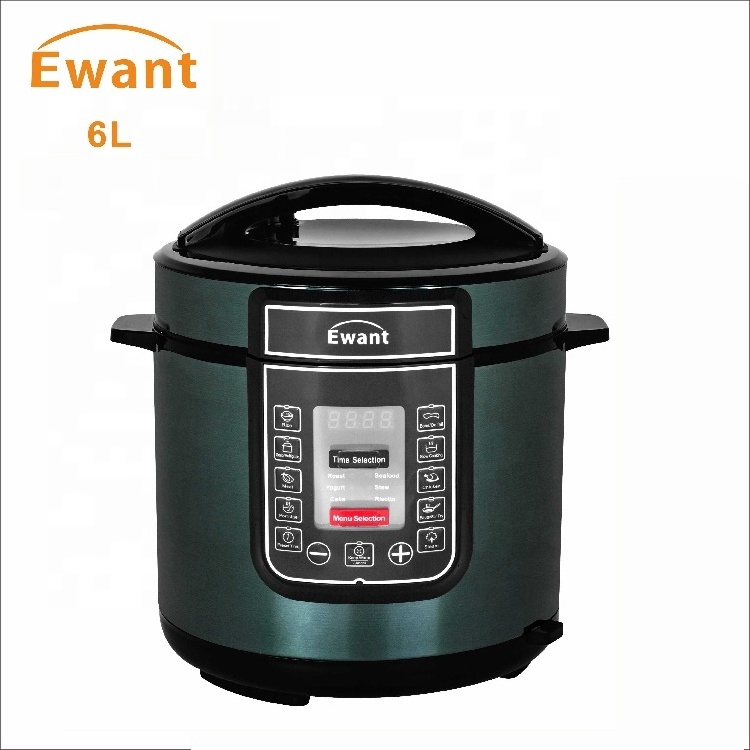 Ewant 6L 2023 Household Appliances Multi Function Digital Control Aluminum Inner Pot Stainless Steel Electric Pressure Cooker