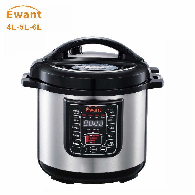 4L 5L 6L 8L 6 Quart Multi-Function Digital Panel Smart Electric Pressure Cooker Rice Cooker with Stainless Steel Housing