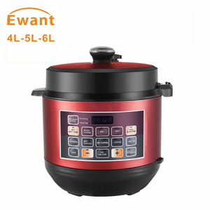 Ewant 4L 5L 6L Indian Pressure Cooker Stainless Steel Optional Color Electric Glass Lid Pressure Cooker And Rice Cooker