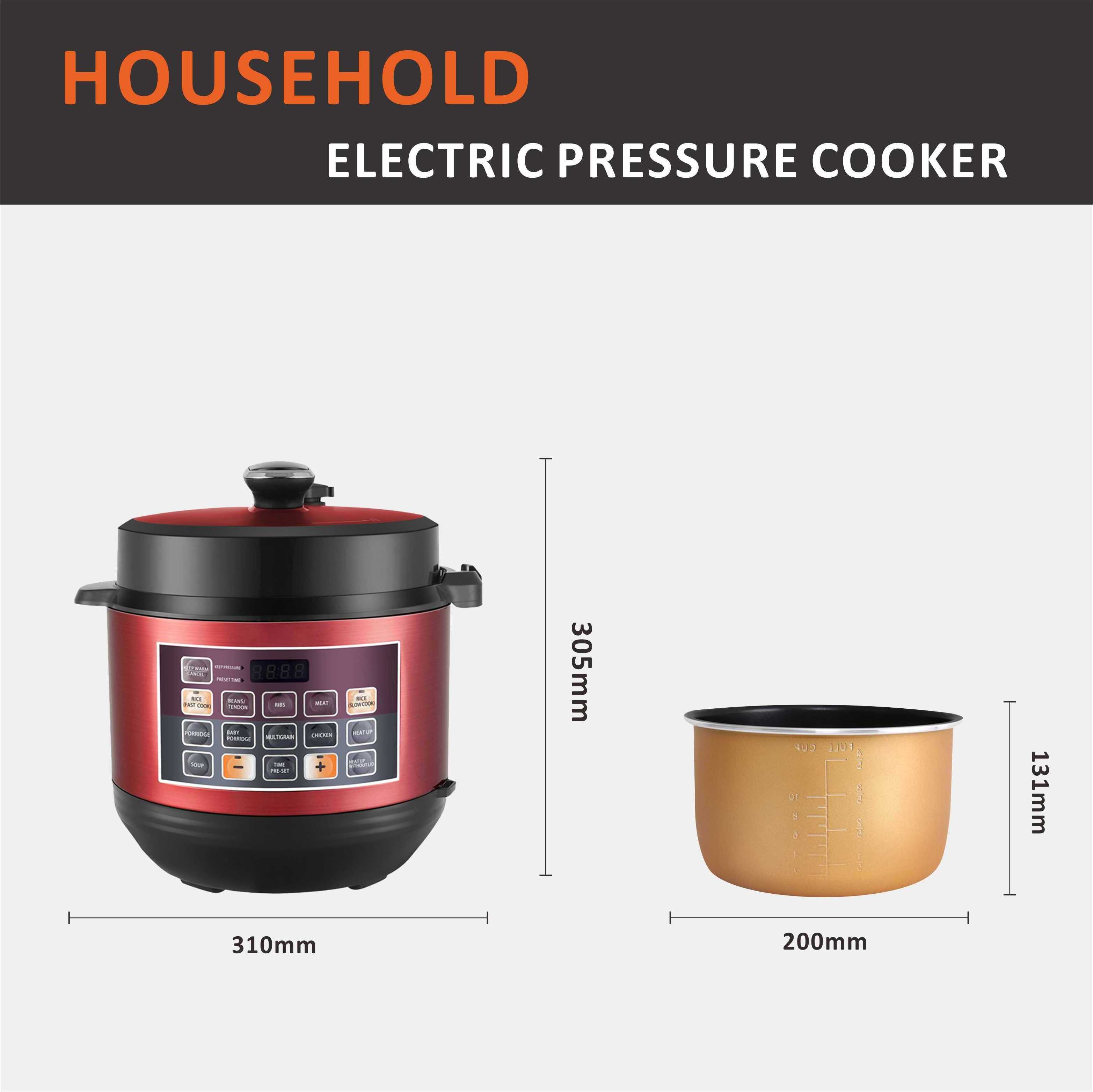 Ewant 4L 5L 6L Indian Pressure Cooker Stainless Steel Optional Color Electric Glass Lid Pressure Cooker And Rice Cooker