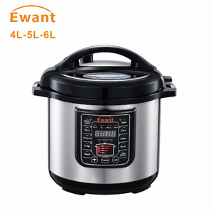 Ewant 4L 5L 6L 8L 800W 70Kpa Household Multi Stainless Steel Crock Pot Electric Pressure Cooker Heating Plate