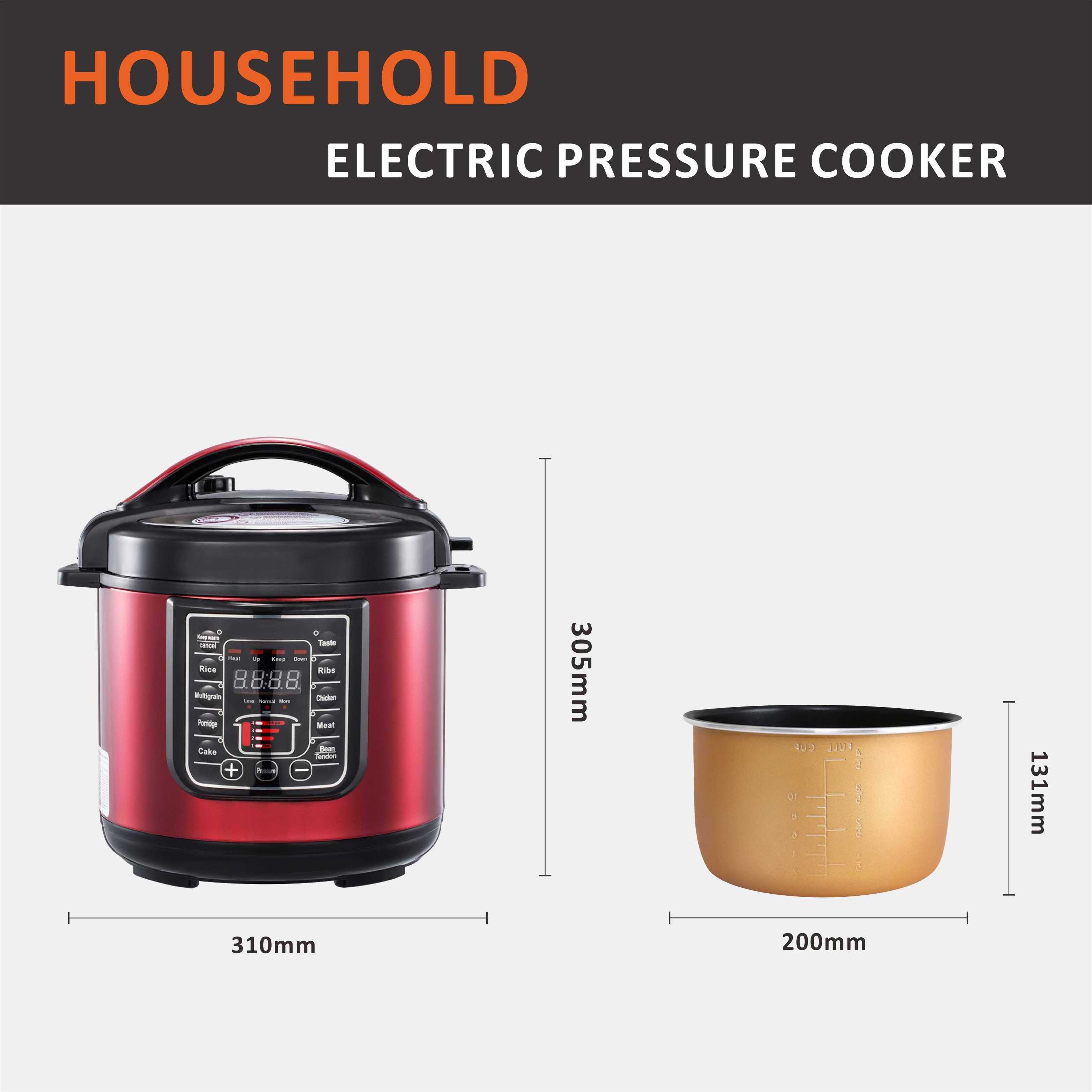 Ewant 4L 5L 6L 8L 70Kpa Household Multipurpose Stainless Steel Fast Pot Electric Light Weight Pressure Cooker