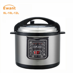 Ewant 8L 220V 1350W 70KPA Stainless Steel Button Control Buy Glass Lid Pressure Pot Electric Pressure Cookers