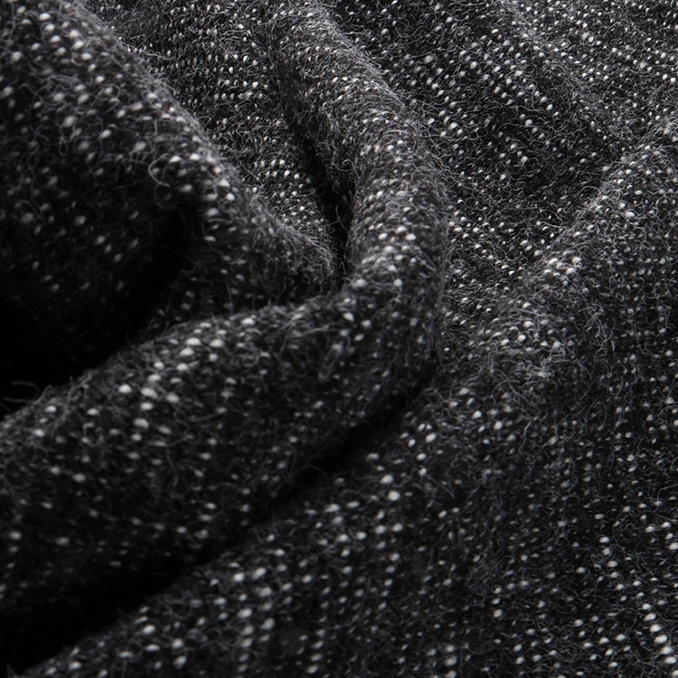 2021 high quality tweed fabric fancy yarn knitted fabric for clothing