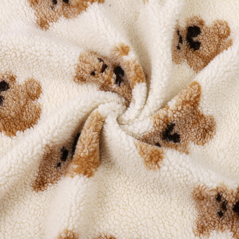 2023 Teddy  bear lamb wool jacquard garment blanket diy fabric lamb velvet sherpa fabrics in stock