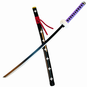 Practice knife wooden anime demon slayer weapon props sword  Cosplay ninja samurai medieval toy sword 104cm