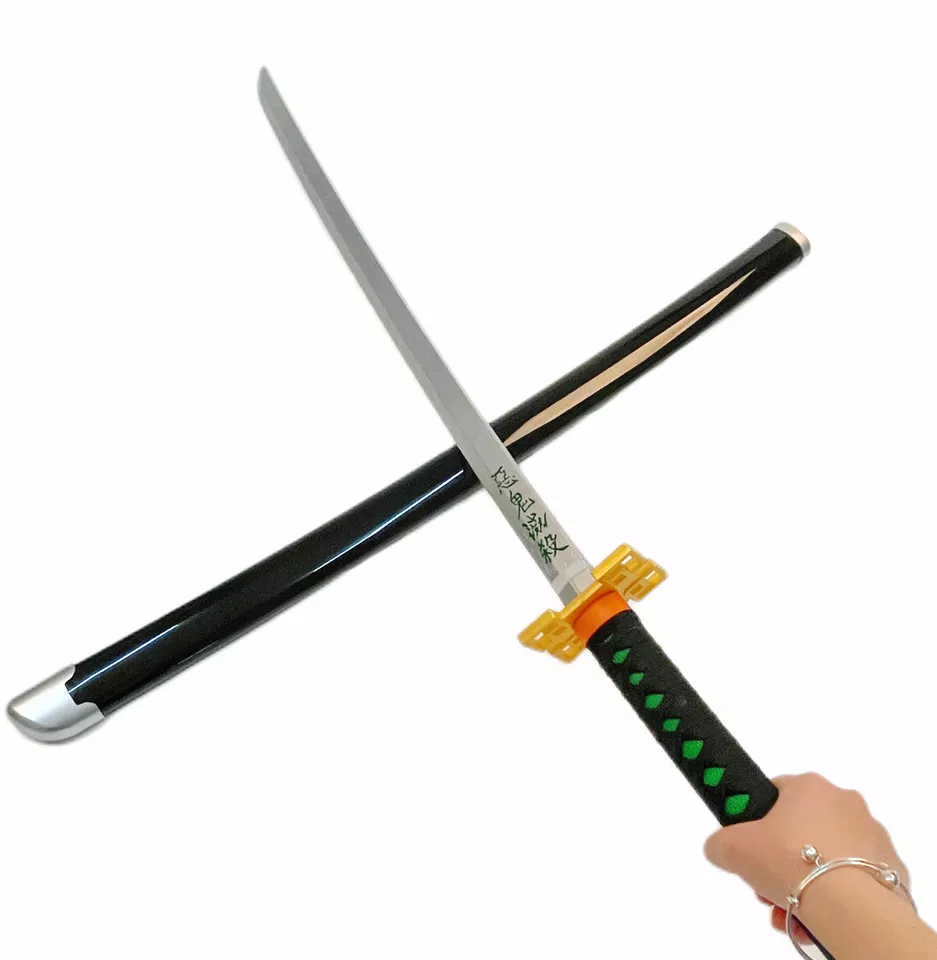 Tokitou Muichirou Popular Style Anime Cosplay Swords Katana Toy  Weapons Real Wooden Craft Decoration Kids Ninja Samurai Sword