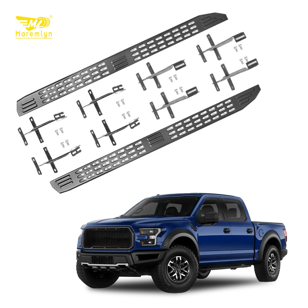 Maremlyn Pickup Truck Accessories Iron Running Boards Side Pedal Nerf Bar Side Step For Ford F150 Body Kit