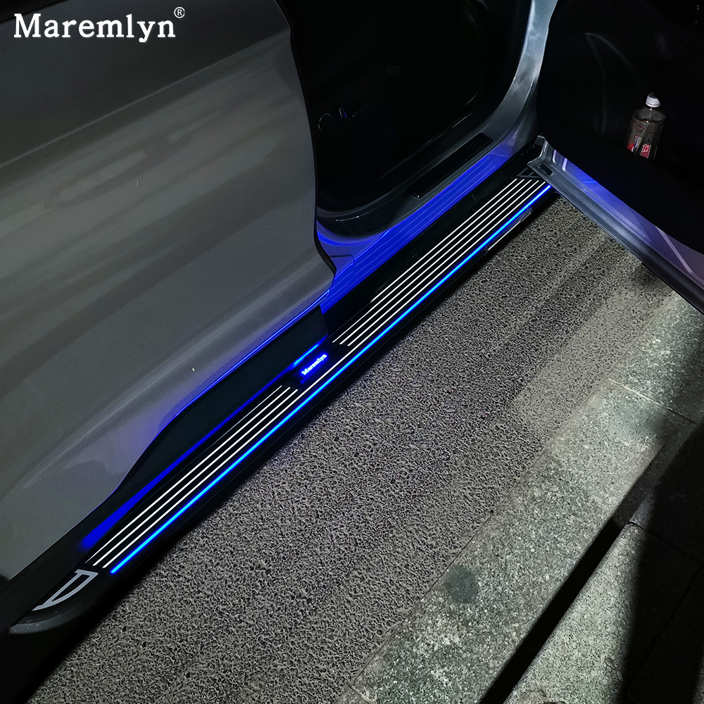 Maremlyn Exterior Accessories Body Kit Wireless Solar LED Light Universal Suv Side Step For Acura MDX