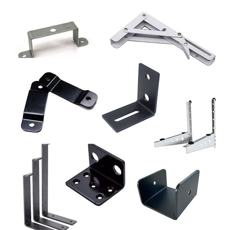 Customized Oem Odm Laser Cutting Metal Fabrication Wood Connector Hardware Metal Bracket Galvanized Steel Angle Brackets