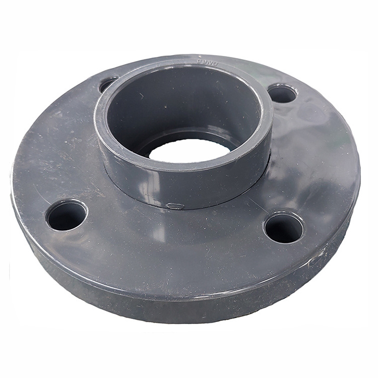 Good quality factory directly grey pvc pipe fittings flange in stock