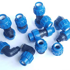 Cheap factory price blue PP plastic compression fittings for water supply made in China