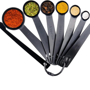 RouBlack Measuring Spoon with wire handle Kitchen metal tool Stainless Steel Oval Measuring Cup Set at wholesale price