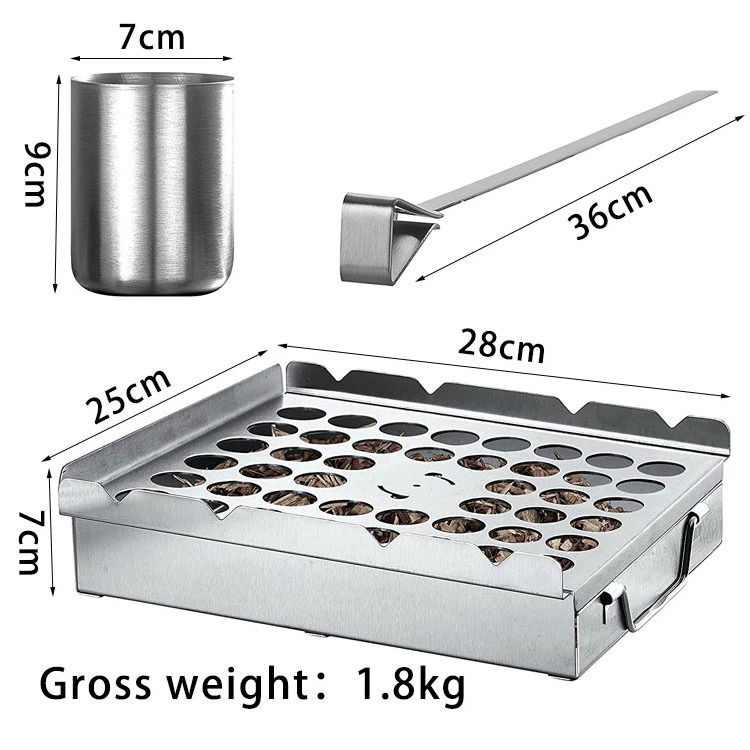 Customizable barbecue tools Outdoor Home BBQ Stainless Steel Smoked Barbecue Grill Stainless Steel rectangular grill